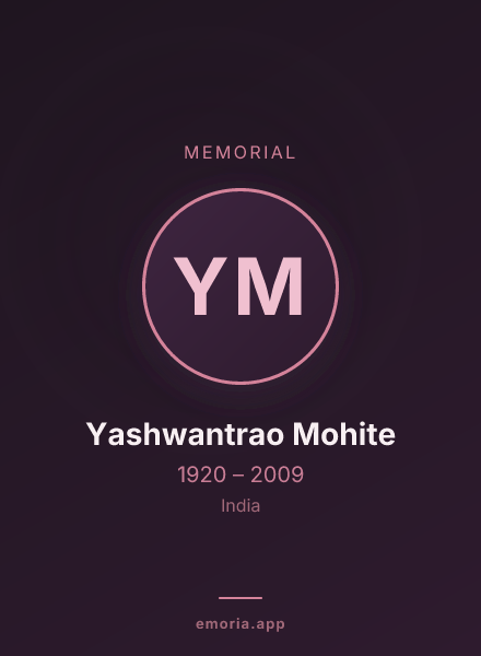 Memorial portrait of Yashwantrao Mohite