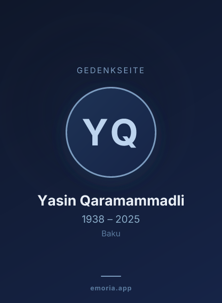 Gedenkportrait von Yasin Qaramammadli