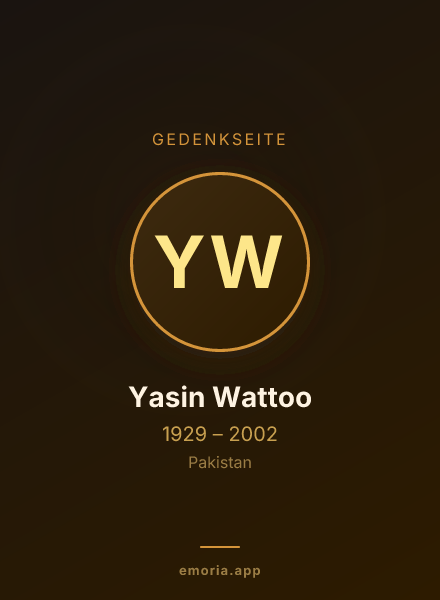 Gedenkportrait von Yasin Wattoo