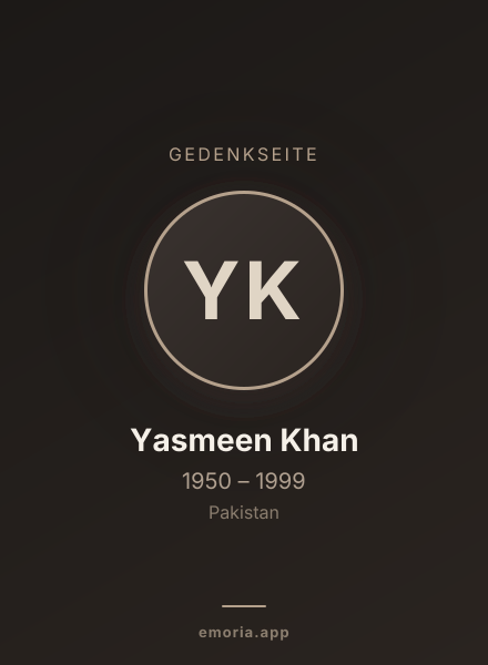 Gedenkportrait von Yasmeen Khan