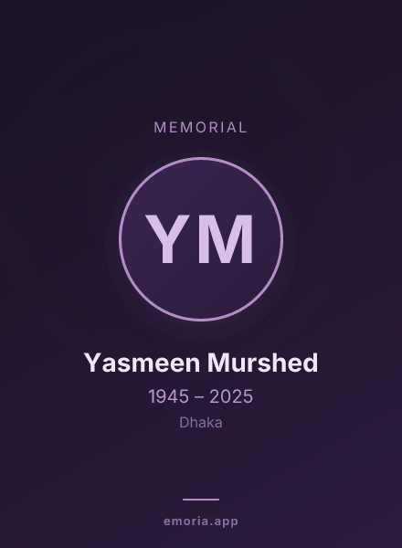 Memorial portrait of Yasmeen Murshed