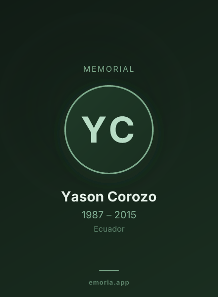 Memorial portrait of Yason Corozo
