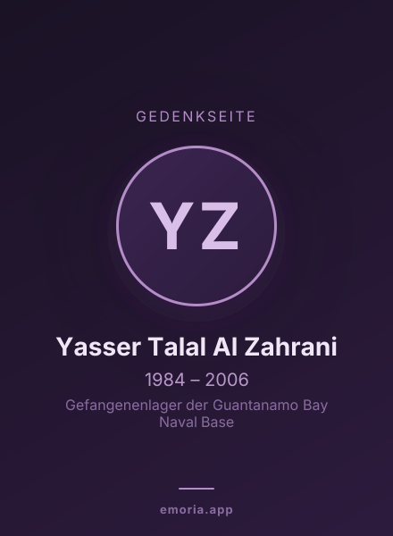 Gedenkportrait von Yasser Talal Al Zahrani