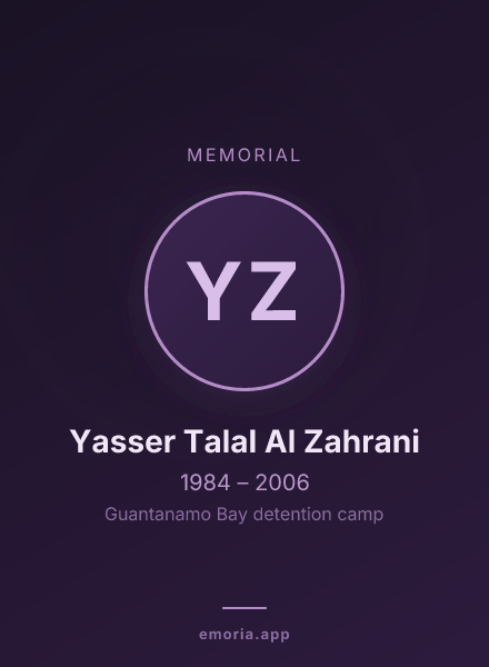 Memorial portrait of Yasser Talal Al Zahrani