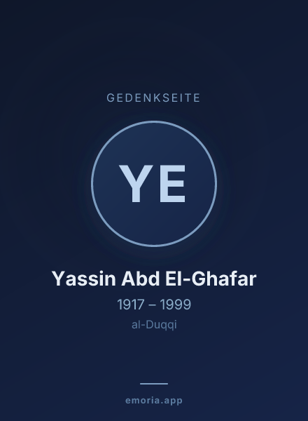 Gedenkportrait von Yassin Abd El-Ghafar