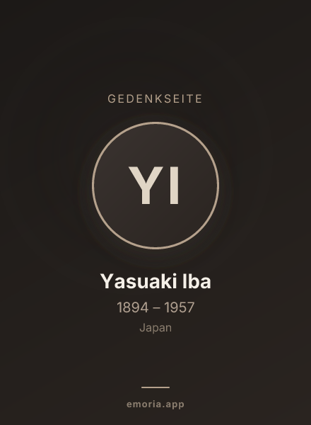 Gedenkportrait von Yasuaki Iba