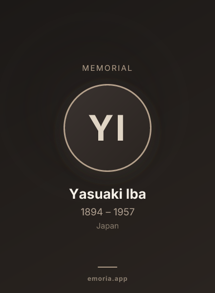 Memorial portrait of Yasuaki Iba