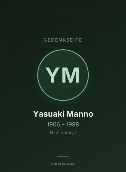 Gedenkportrait von Yasuaki Manno