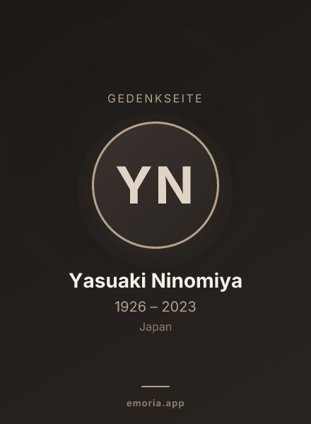 Gedenkportrait von Yasuaki Ninomiya