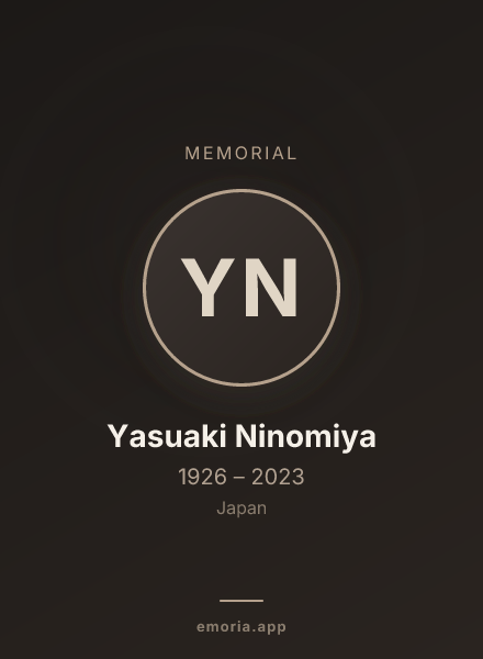 Memorial portrait of Yasuaki Ninomiya