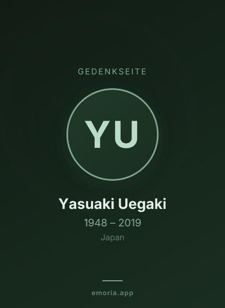 Gedenkportrait von Yasuaki Uegaki