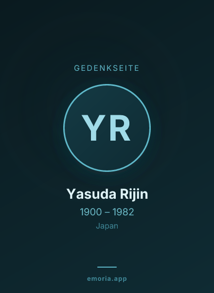 Gedenkportrait von Yasuda Rijin