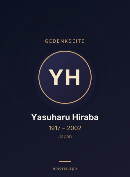Gedenkportrait von Yasuharu Hiraba