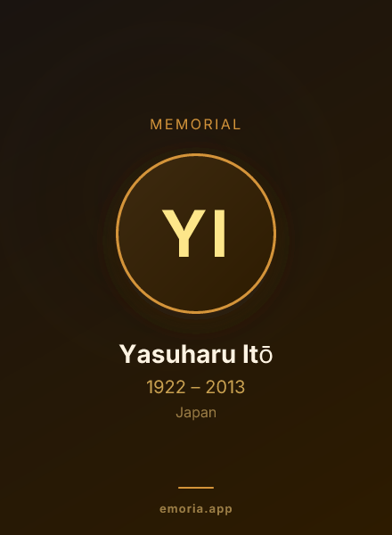 Memorial portrait of Yasuharu Itō