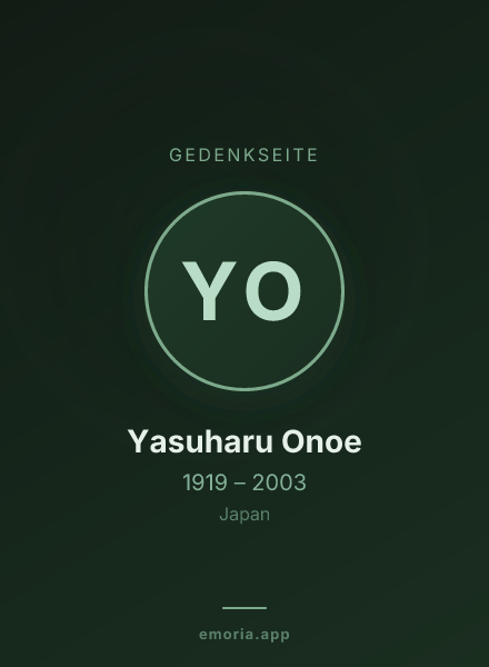 Gedenkportrait von Yasuharu Onoe