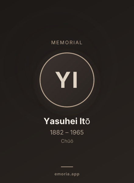 Memorial portrait of Yasuhei Itō