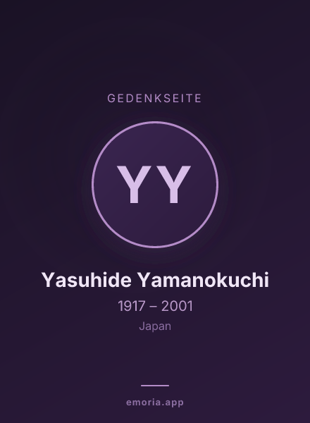 Gedenkportrait von Yasuhide Yamanokuchi