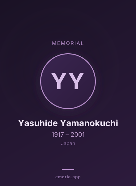Memorial portrait of Yasuhide Yamanokuchi