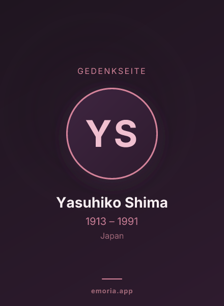 Gedenkportrait von Yasuhiko Shima