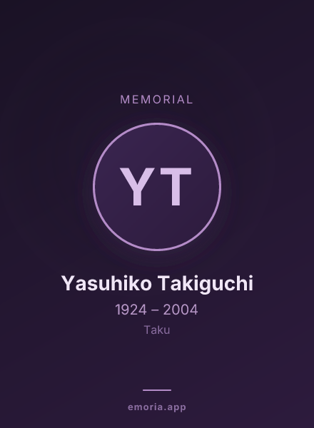 Memorial portrait of Yasuhiko Takiguchi