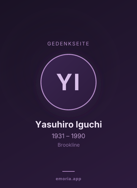 Gedenkportrait von Yasuhiro Iguchi