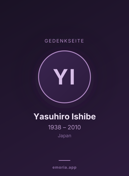 Gedenkportrait von Yasuhiro Ishibe