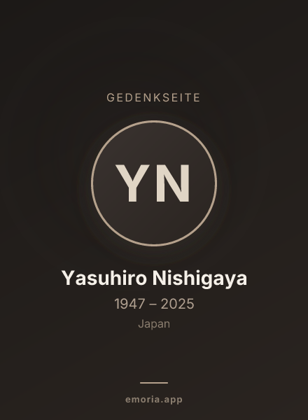 Gedenkportrait von Yasuhiro Nishigaya