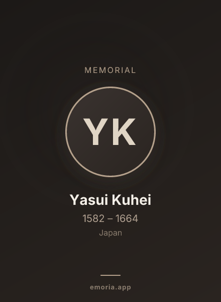 Memorial portrait of Yasui Kuhei