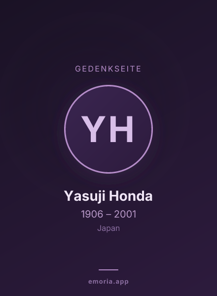 Gedenkportrait von Yasuji Honda