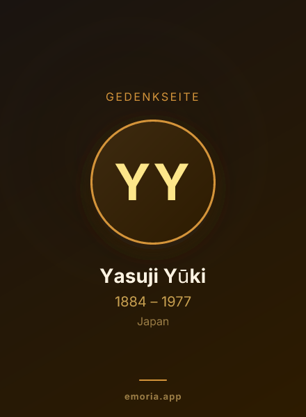 Gedenkportrait von Yasuji Yūki