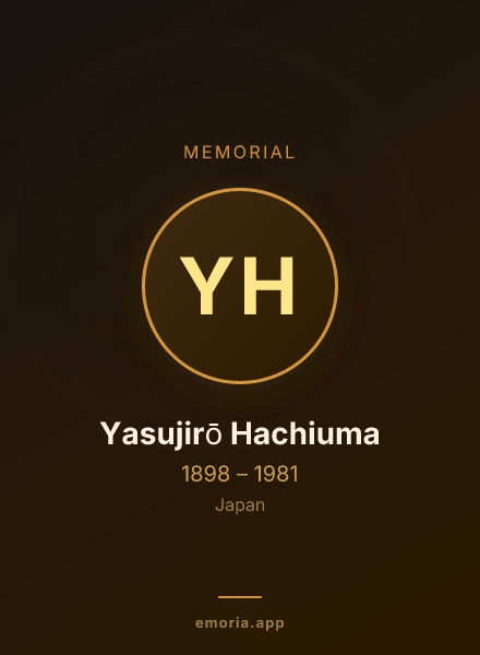 Memorial portrait of Yasujirō Hachiuma