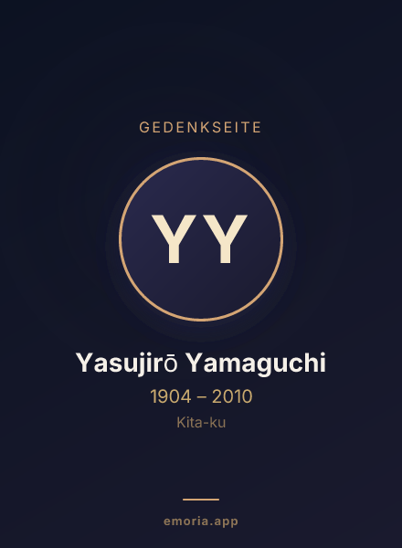 Gedenkportrait von Yasujirō Yamaguchi