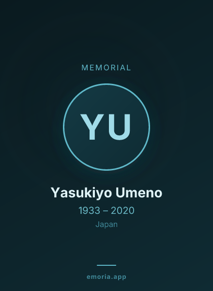 Memorial portrait of Yasukiyo Umeno