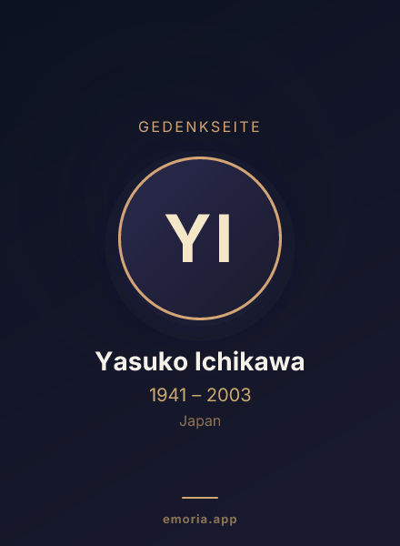 Gedenkportrait von Yasuko Ichikawa