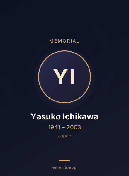 Memorial portrait of Yasuko Ichikawa