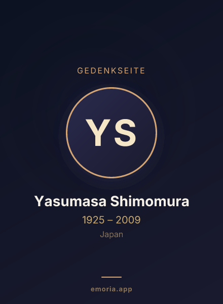 Gedenkportrait von Yasumasa Shimomura