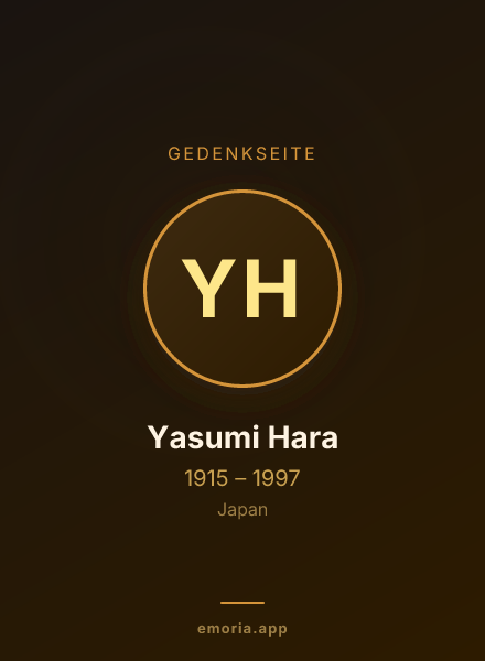 Gedenkportrait von Yasumi Hara