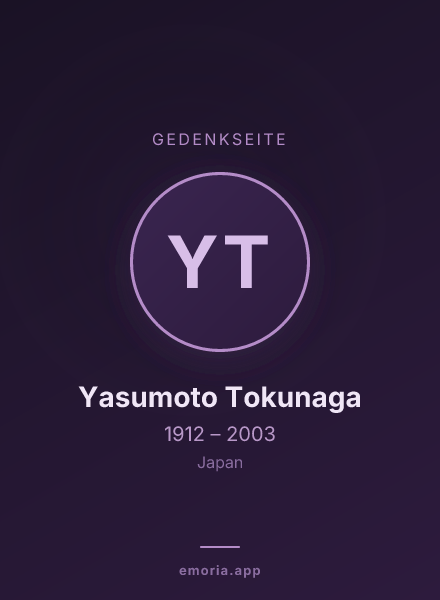 Gedenkportrait von Yasumoto Tokunaga