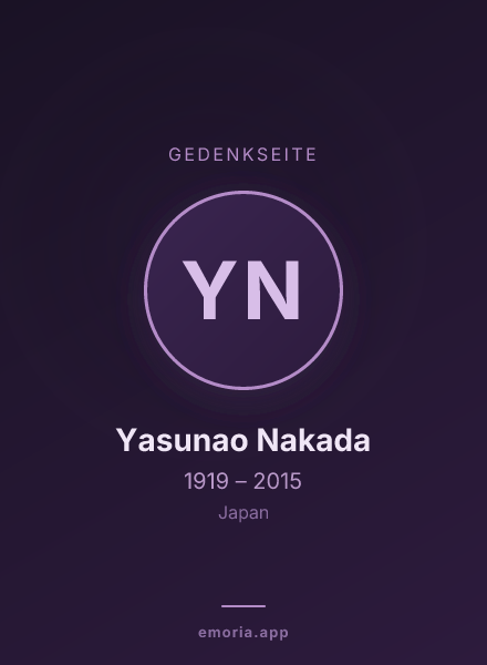 Gedenkportrait von Yasunao Nakada
