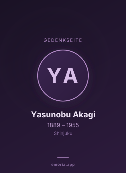 Gedenkportrait von Yasunobu Akagi