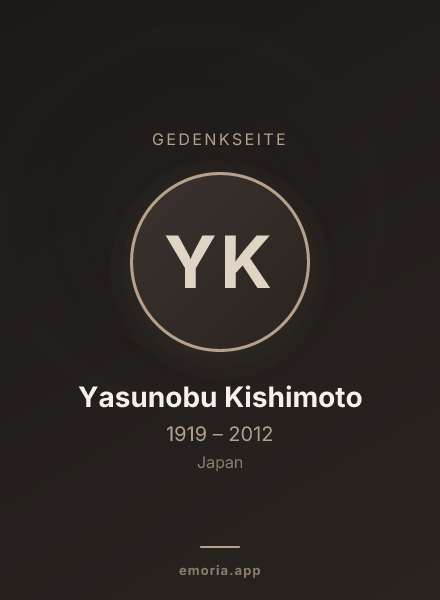 Gedenkportrait von Yasunobu Kishimoto