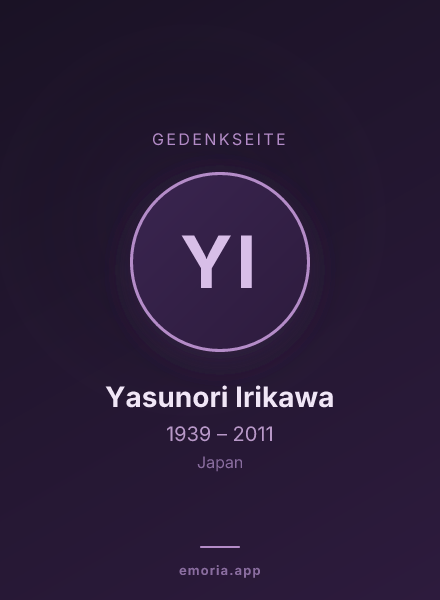 Gedenkportrait von Yasunori Irikawa