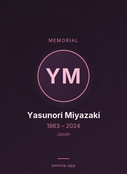 Memorial portrait of Yasunori Miyazaki