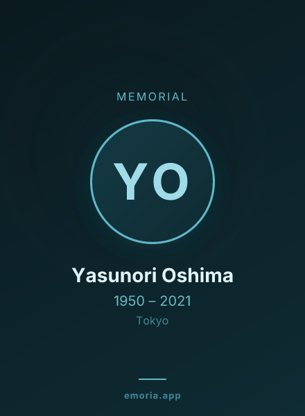 Memorial portrait of Yasunori Oshima