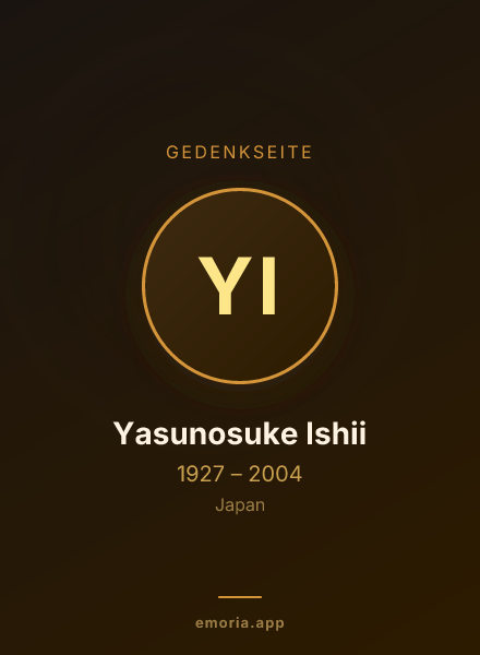 Gedenkportrait von Yasunosuke Ishii
