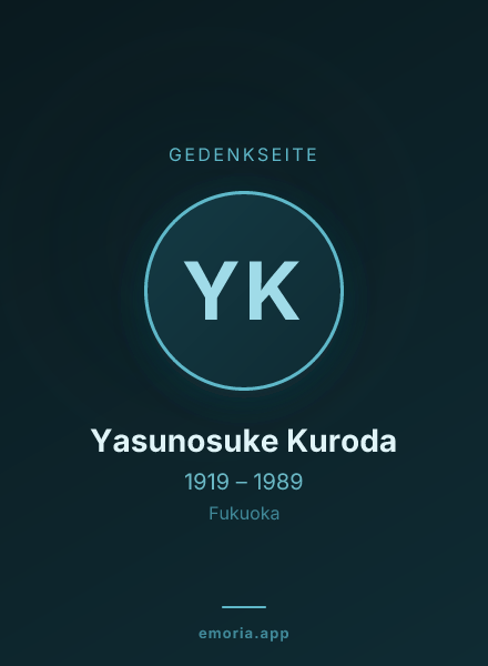 Gedenkportrait von Yasunosuke Kuroda