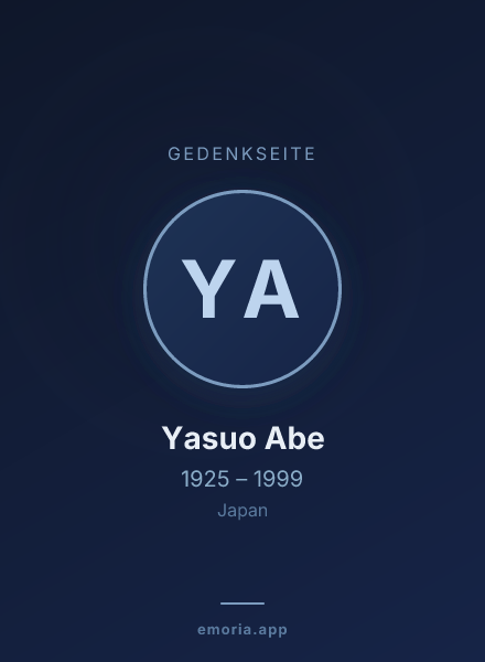 Gedenkportrait von Yasuo Abe
