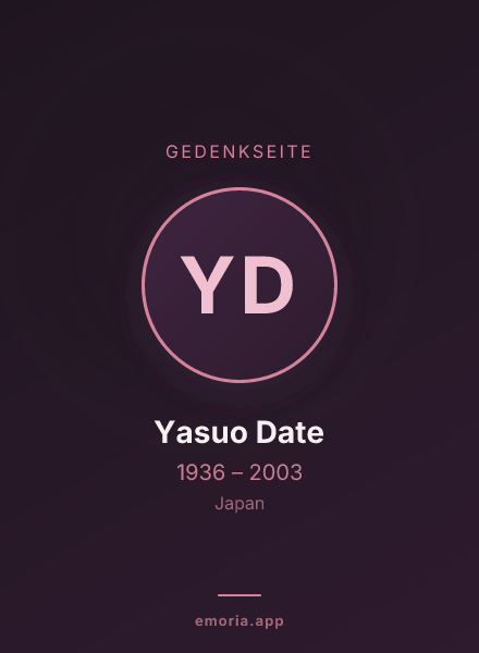 Gedenkportrait von Yasuo Date