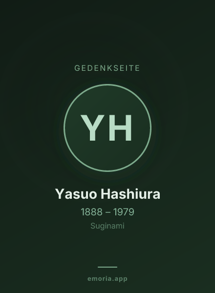 Gedenkportrait von Yasuo Hashiura