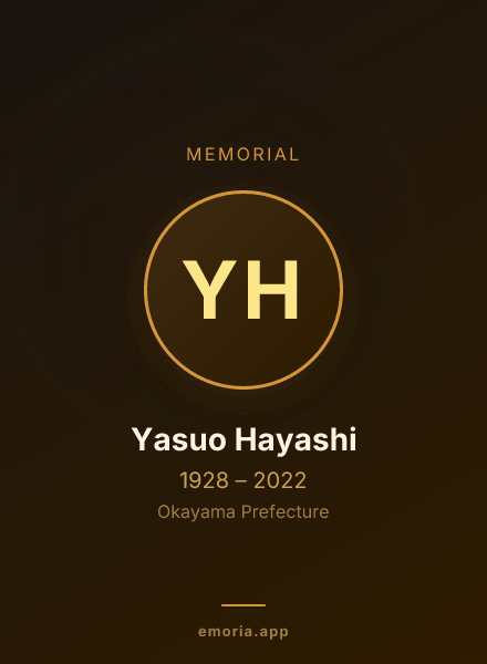 Memorial portrait of Yasuo Hayashi